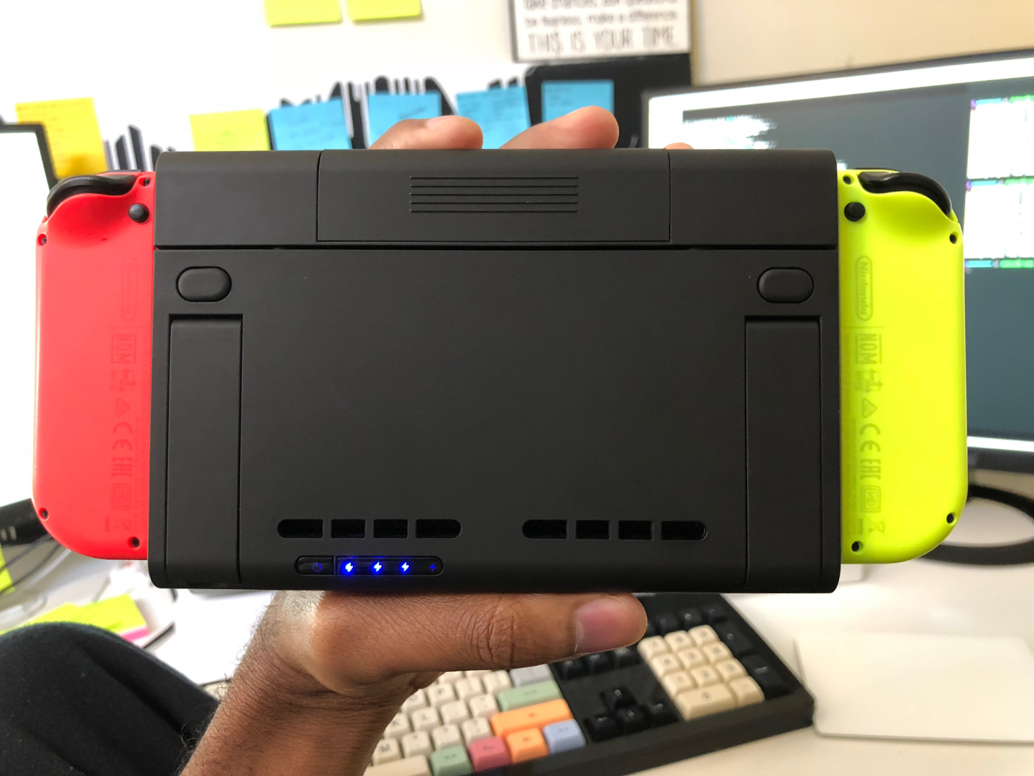 Back of case with Switch