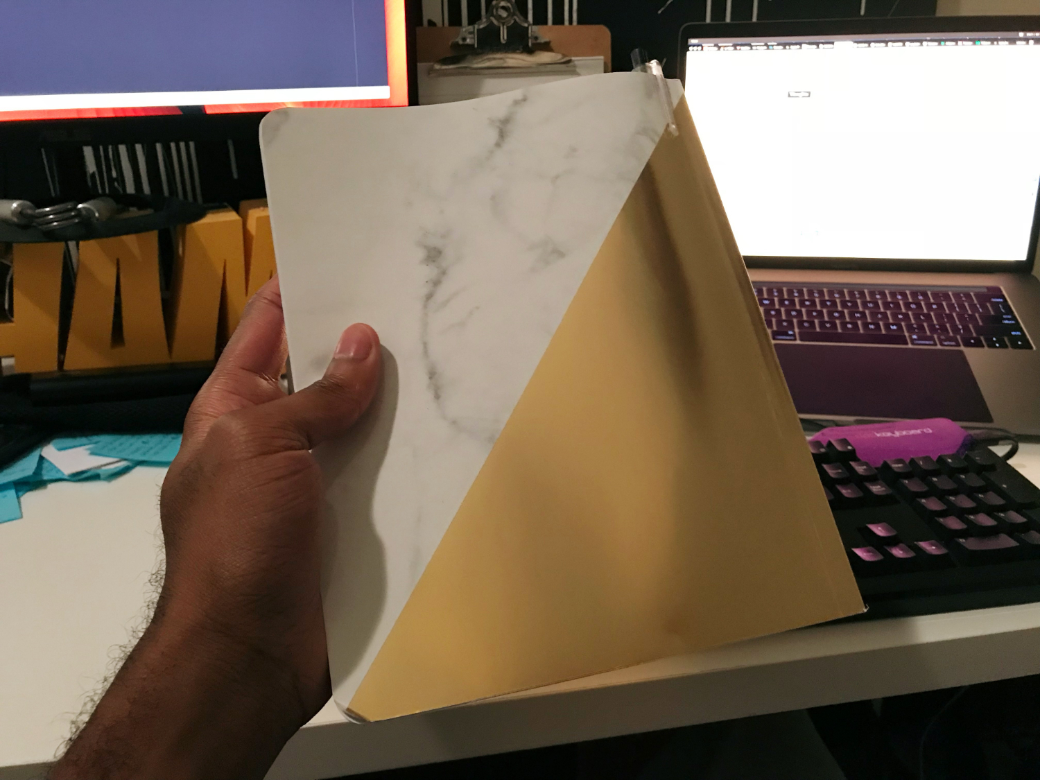 The notebook my fiancé bought for me