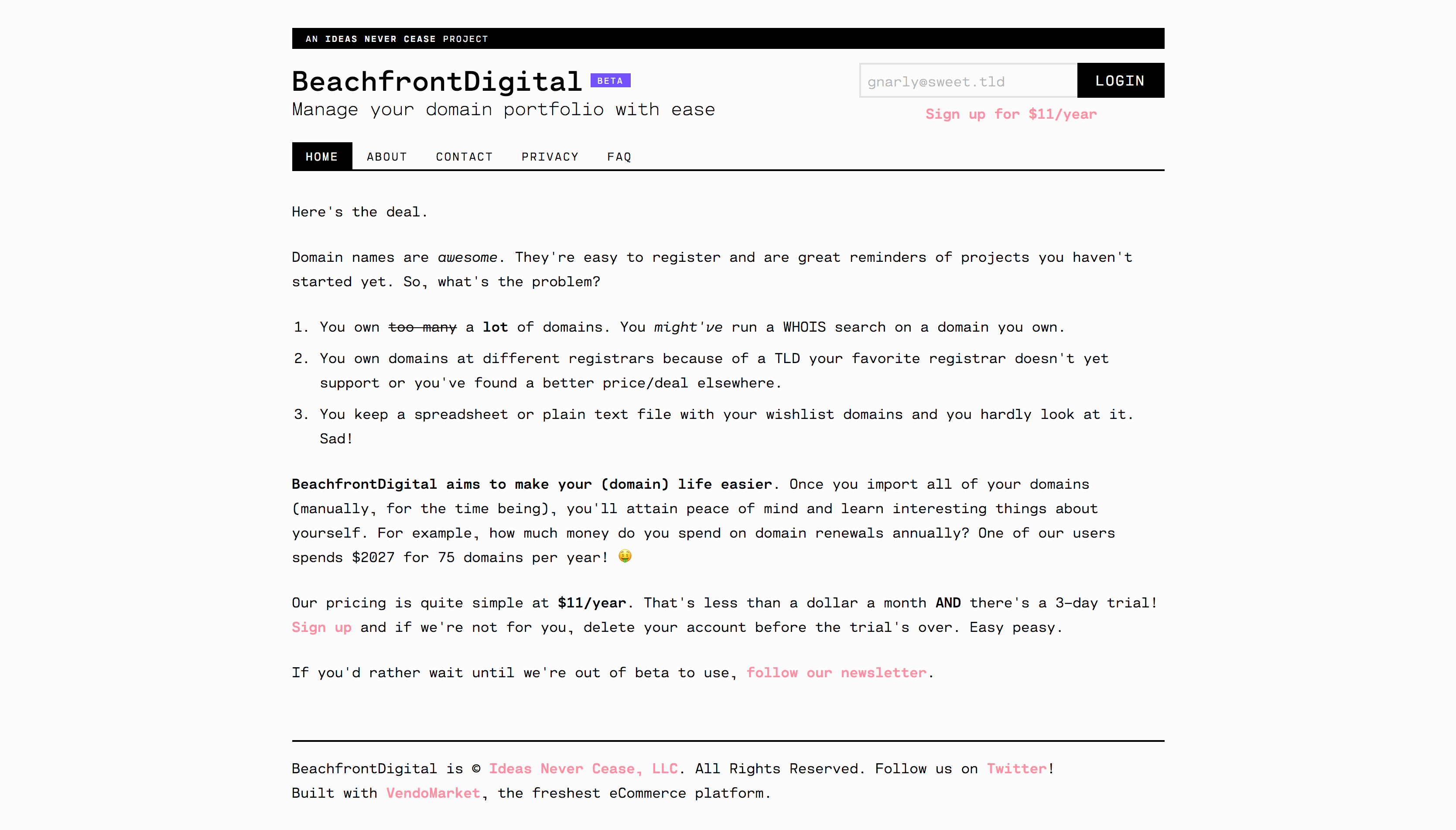 Second version of BeachfrontDigital