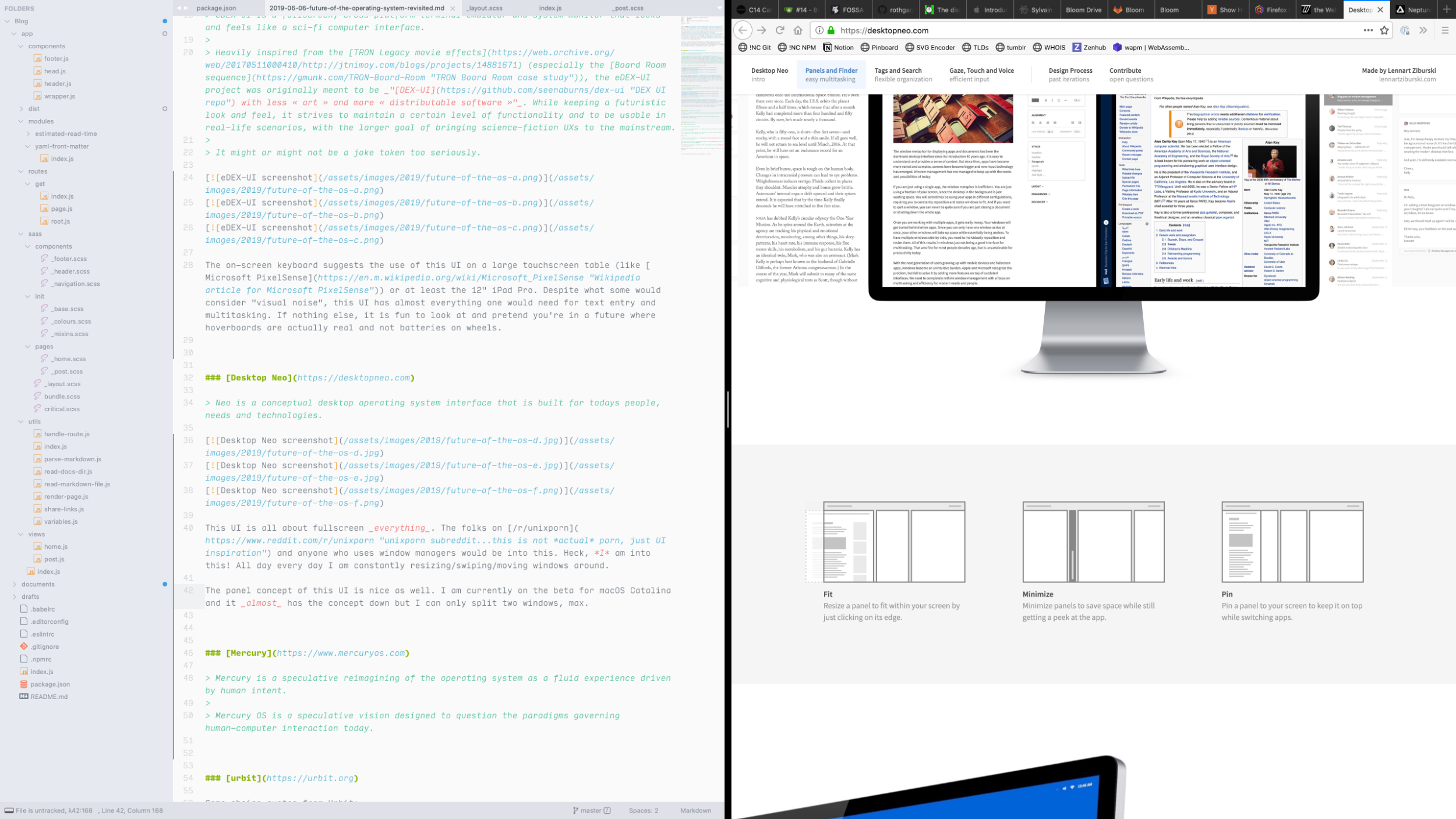 macOS Catalina, splitscreen
