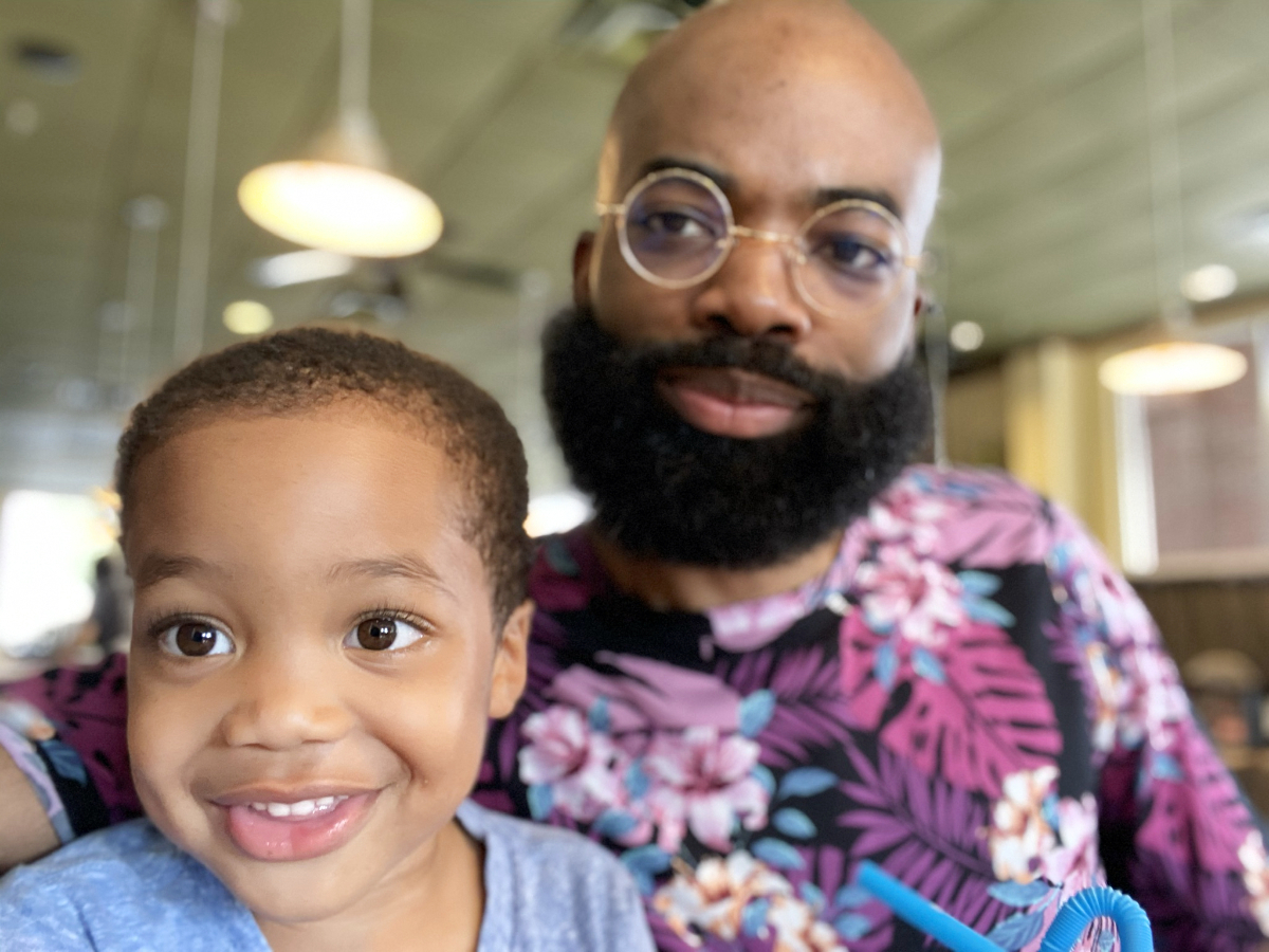 He kept rubbing his head, not used to the buzz